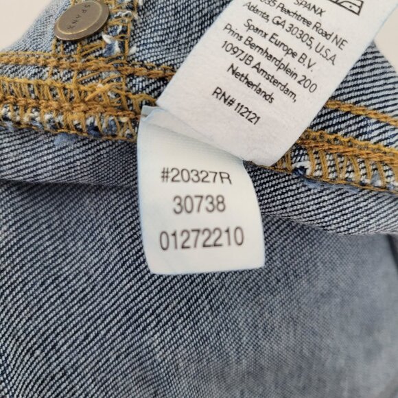 Spanx Flare Jeans Stretch Pull On High Rise Midnight Shade Blue Size L - Picture 10 of 11